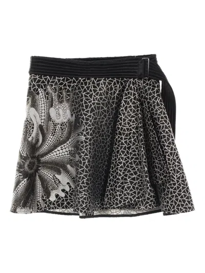 Pre-owned Louis Vuitton X Yayoi Kusama 2010s Flower-print Mini Skirt In Black