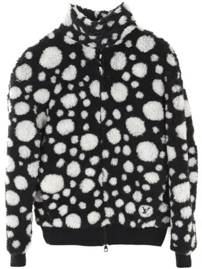 Pre-owned Louis Vuitton X Yayoi Kusama 2010s Infinity Dots Fleece Jacket In 黑色