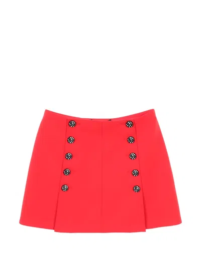 Pre-owned Louis Vuitton X Yayoi Kusama 2010s Technical Gabardine Mini Skirt In Red