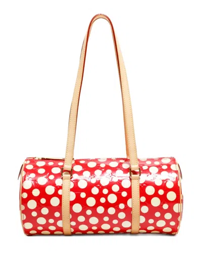 Pre-owned Louis Vuitton X Yayoi Kusama 2012 Dot Infinity Papillon Shoulder Bag In Red