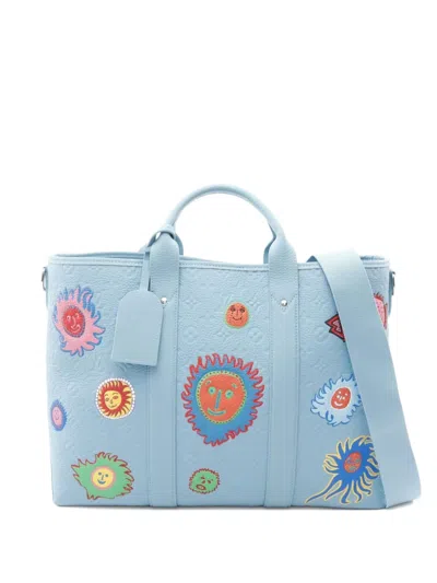 Pre-owned Louis Vuitton X Yayoi Kusama 2021 Monogram Tote Bag In Blue