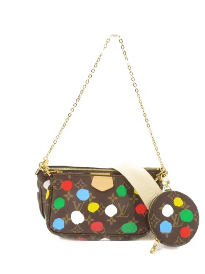 Pre-owned Louis Vuitton X Yayoi Kusama 2023 Multi Pochette Shoulder Bag In Brown