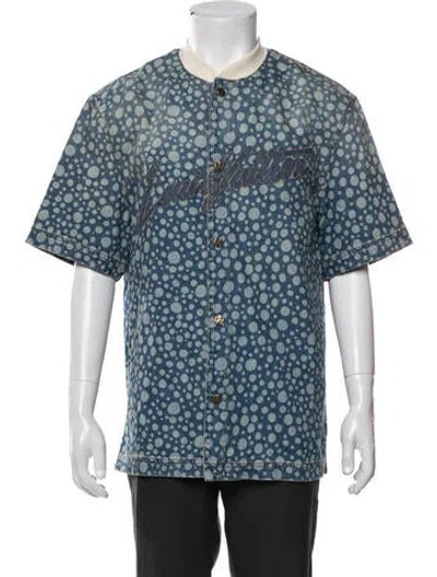Pre-owned Louis Vuitton X Yayoi Kusama 2023 Polka Dot Print Jacket In Blue