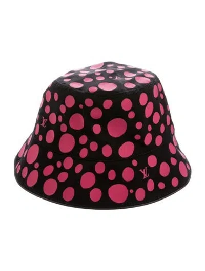 Pre-owned Louis Vuitton X Yayoi Kusama Bucket Hat In Black