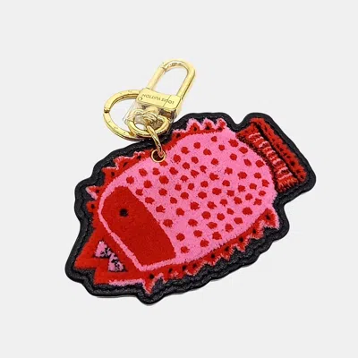 Pre-owned Louis Vuitton X Yayoi Kusama Fish Keychain And Bag Charm In Pink