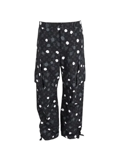 Pre-owned Louis Vuitton X Yayoi Kusama Monogram Dots Cargo Pants In Black
