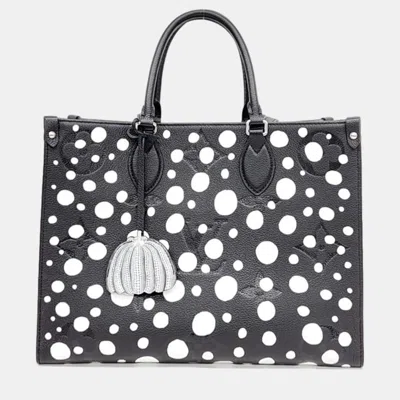 Pre-owned Louis Vuitton X Yayoi Kusama Onthego Mm Handbag In Black