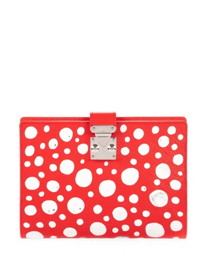 Pre-owned Louis Vuitton X Yayoi Kusama Paul Infinity Dots Notebook Cover In Red