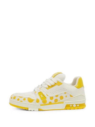 Pre-owned Louis Vuitton X Yayoi Kusama Polka-dot Sneakers In White