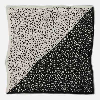 Pre-owned Louis Vuitton X Yayoi Kusama Printed Scarf In Black