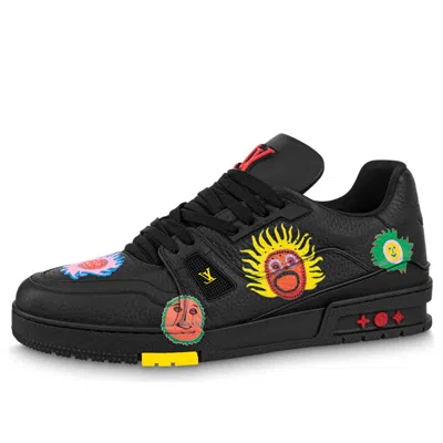 Pre-owned Louis Vuitton X Yayoi Kusama Sneaker 'black With Icons' In Multi