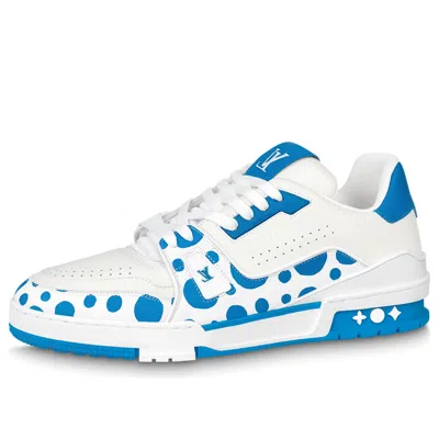 Pre-owned Louis Vuitton X Yayoi Kusama Sneaker 'white Blue' In Multi