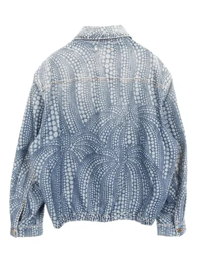 Pre-owned Louis Vuitton X Yk 2010s Pumpkin-print Denim Jacket In Blue