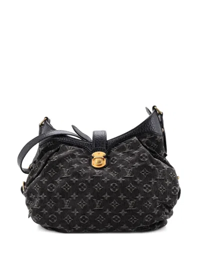Pre-owned Louis Vuitton Xs Denim Hobo Bag In Black