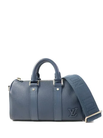 Pre-owned Louis Vuitton Xs Keepall Aerogram Tote Bag In Blue