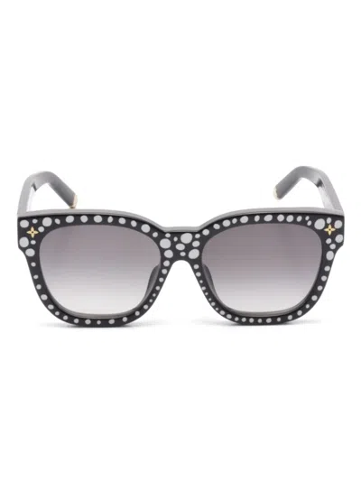 Pre-owned Louis Vuitton × Yayoi Kusama 2022 1.1 Millionaire Sunglasses In Black