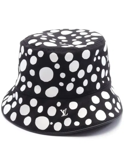 Pre-owned Louis Vuitton × Yayoi Kusama 2022 Infinity Dot Bucket Hat In 黑色