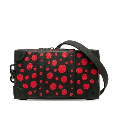 Pre-owned Louis Vuitton Yayoi Kusama Black Red Color Leather Shoulder Bag () In Multi