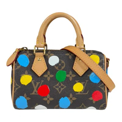 Pre-owned Louis Vuitton Yayoi Kusama Brown Multi-color Monogram Shoulder Bag () In Brown, Multi-color