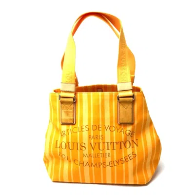 Pre-owned Louis Vuitton Yellow Cloth Tote Bag ()