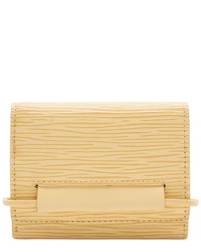 Pre-owned Louis Vuitton Yellow Elastic, Epi Leather, Leather Vintage Monnaie Elastique  Trifold Wallet (authen
