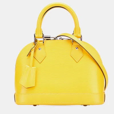 Pre-owned Louis Vuitton Yellow Epi Alma Bb