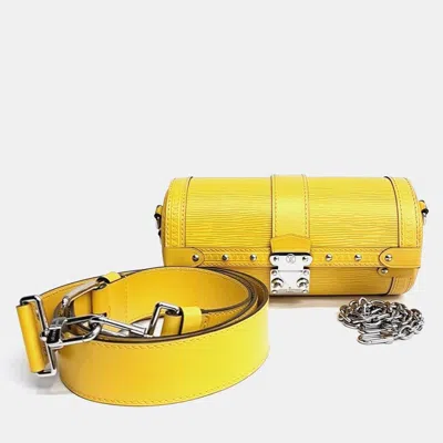 Pre-owned Louis Vuitton Yellow Leather Epi Papillon Trunk M58647