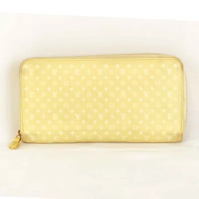 Pre-owned Louis Vuitton Yellow Leather Long Wallet (bi-fold) ()