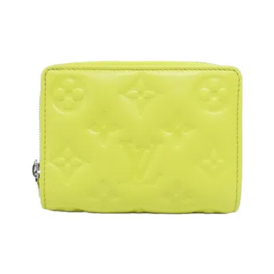 Pre-owned Louis Vuitton Yellow Leather Long Wallet (bi-fold) ()
