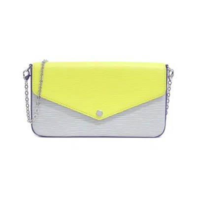 Pre-owned Louis Vuitton Yellow Leather Pochette Shoulder Bag ()