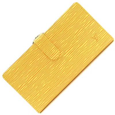Pre-owned Louis Vuitton Yellow Long Wallet (bi-fold) ()