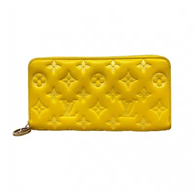Pre-owned Louis Vuitton Yellow Long Wallet (bi-fold) ()