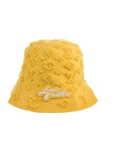 Pre-owned Louis Vuitton Yellow Monogram Bucket Hat