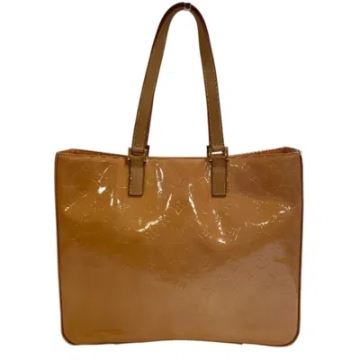Pre-owned Louis Vuitton Yellow Monogram Vernis Tote Bag ()
