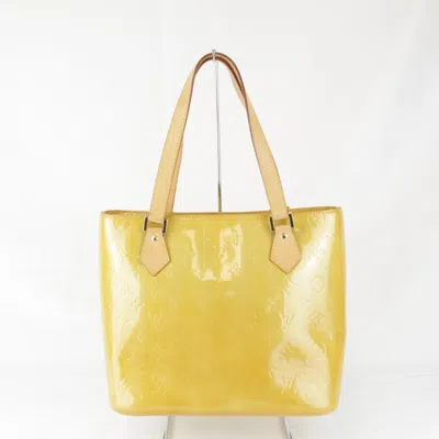 Pre-owned Louis Vuitton Yellow Monogram Vernis Tote Bag ()