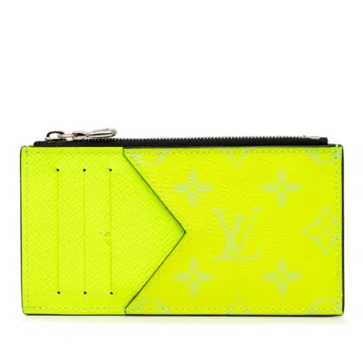 Pre-owned Louis Vuitton Yellow Pvc Taigarama Coin Purse/coin Case ()