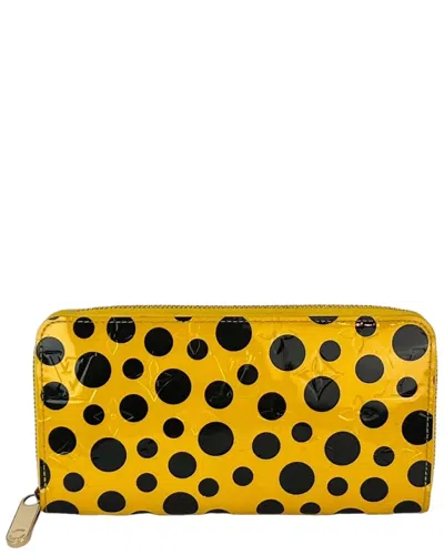 Pre-owned Louis Vuitton Yellow Vernis Patent Leather Kusama