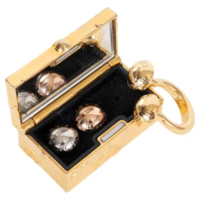 Pre-owned Louis Vuitton Yellow White Rose Gold Studdy Ring Sz 5