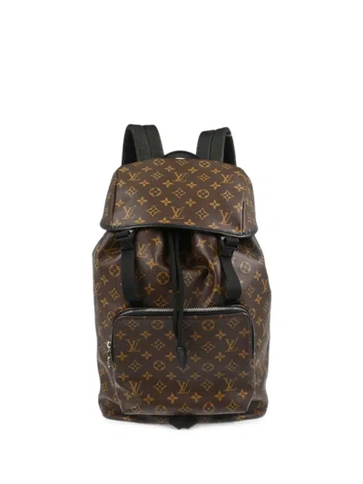 Pre-owned Louis Vuitton Zack Monogram Macassar Backpack In Brown