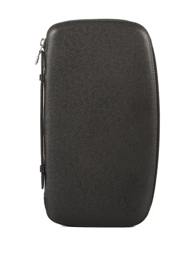 Pre-owned Louis Vuitton Zip-around Clutch Bag In Black