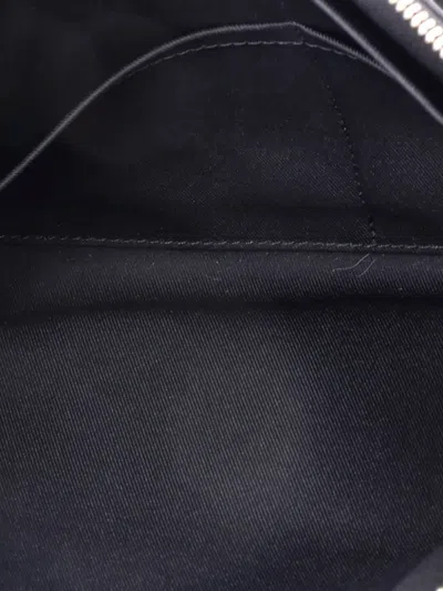 Pre-owned Louis Vuitton Zip Pochette Taiga Leather 24 Heures Clutch Bag In Black