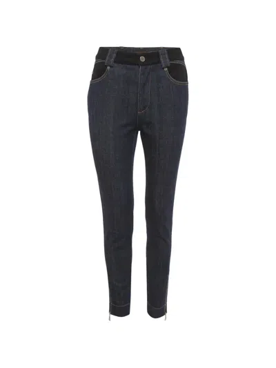 Pre-owned Louis Vuitton Zip-detail Jeans In Blue