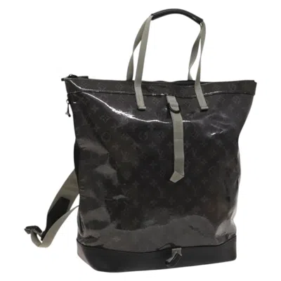 Pre-owned Louis Vuitton Zipped Tote Limited Edition Monogram Eclipse Glaze Canvas Black Canvas Backpack Bag (p