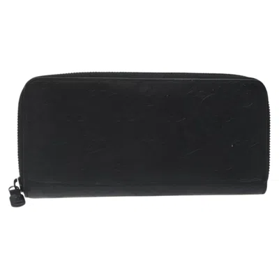 Pre-owned Louis Vuitton Zippy Black Leather Wallet  ()