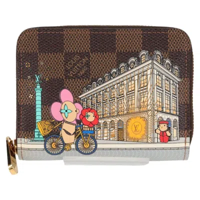 Pre-owned Louis Vuitton Zippy Brown Canvas Wallet  ()