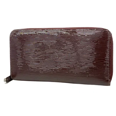 Pre-owned Louis Vuitton Zippy Burgundy Leather Wallet  ()
