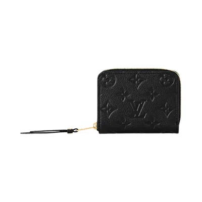Pre-owned Louis Vuitton Zippy Coin Purse 'black Monogram Embossed Empreinte Cowhide Leather' | Women's Size On