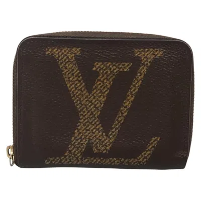 Pre-owned Louis Vuitton Zippy Coin Purse Brown Canvas Wallet  ()