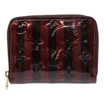 Pre-owned Louis Vuitton Zippy Coin Purse Burgundy Patent Leather Wallet  ()