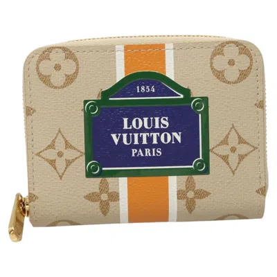 Pre-owned Louis Vuitton Zippy Coin Purse Canvas Wallet () In Sand